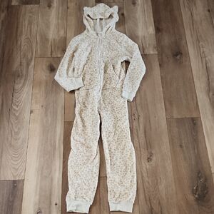 Cat & Jack Cream Animal Print Kids Footie